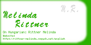 melinda rittner business card